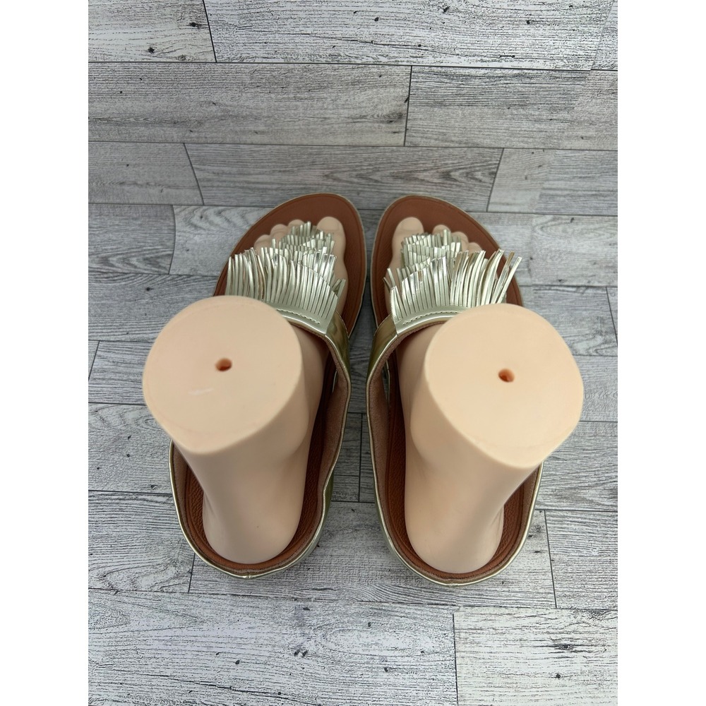 FitFlop Iqushion Ergonomic Fringe Gold Thong‎ Sandals US 7 EUR 38 - Picture 6 of 12